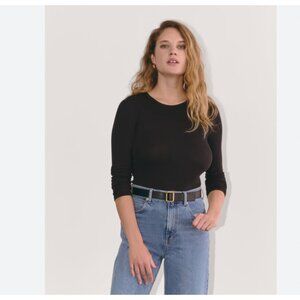 Everlane The Luxe Rib Long-Sleeve Crew - women's Medium